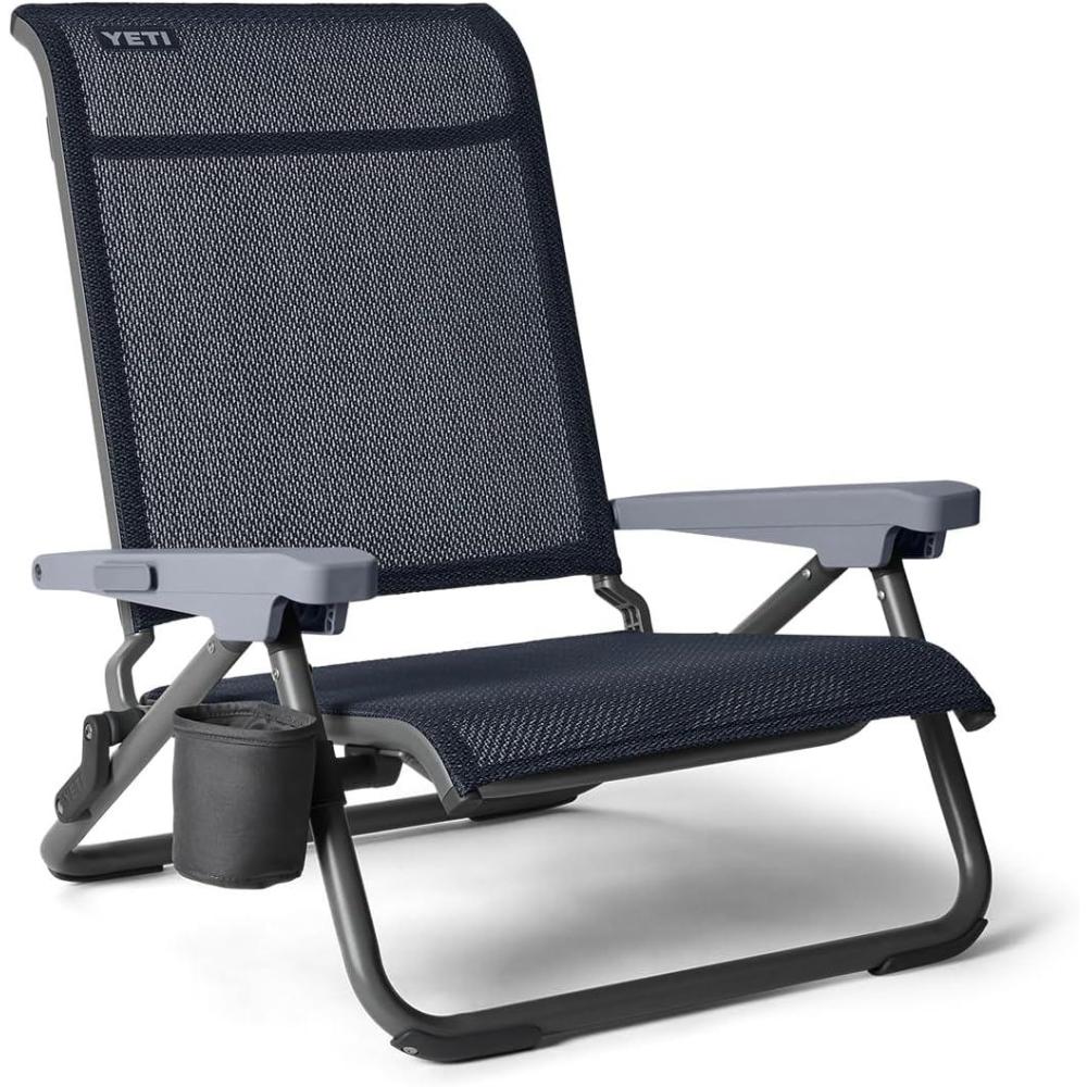 imageYETI Hondo Reclining Beach Chair Breathable UVResistant and Supports up to 350 lbs SeafoamNavy