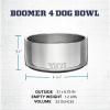 YETI Boomer 4, Stainless Steel, Non-Slip Dog Bowl, Holds 32 Ounces(Charcoal)