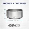 YETI Boomer 4, Stainless Steel, Non-Slip Dog Bowl, Holds 32 Ounces(Moon Dust – Textured)