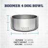 YETI Boomer 4, Stainless Steel, Non-Slip Dog Bowl, Holds 32 Ounces(Solar Flare)
