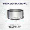 YETI Boomer 4, Stainless Steel, Non-Slip Dog Bowl, Holds 32 Ounces(Stainless Steel)
