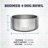 YETI Boomer 4, Stainless Steel, Non-Slip Dog Bowl, Holds 32 Ounces(White)