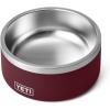 YETI Boomer 4, Stainless Steel, Non-Slip Dog Bowl, Holds 32 Ounces(Wild Vine Red)