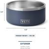 YETI Boomer 8, Stainless Steel, Non-Slip Dog Bowl, Holds 64 Ounces(Cherry Blossom – Textured)