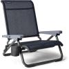 YETI Hondo Reclining Beach Chair, Breathable, UV-Resistant, and Supports up to 350 lbs, Seafoam(Navy)