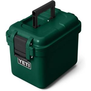 YETI LoadOut GoBox 1 Divided Waterproof Cargo Case, Dry Box, Camera Case, Fishing Tackle Box, Rescue Red(Black Forest Green)