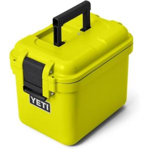 YETI LoadOut GoBox 1 Divided Waterproof Cargo Case, Dry Box, Camera Case, Fishing Tackle Box, Rescue Red(Firefly Yellow)