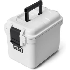 YETI LoadOut GoBox 1 Divided Waterproof Cargo Case, Dry Box, Camera Case, Fishing Tackle Box, Rescue Red(White)