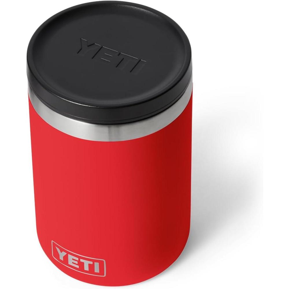 imageYETI Rambler 16 oz Food Jar Vacuum Insulated Stainless Steel With Airtight Lid WhiteRescue Red