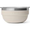 YETI Rambler Bowl, Vacuum Insulated, Stackable and Nestable Stainless Steel Bowl with Lid, 1 Quart, Navy(Cape Taupe)