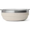 YETI Rambler Low Bowl, Vacuum Insulated, Stackable and Nestable Stainless Steel Bowl with Lid, 1.6 Quart, Navy(Cape Taupe)