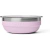 YETI Rambler Low Bowl, Vacuum Insulated, Stackable and Nestable Stainless Steel Bowl with Lid, 1.6 Quart, Navy(Cherry Blossom – Textured)