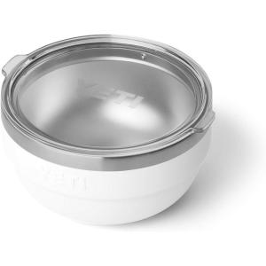 YETI Rambler Bowl, Vacuum Insulated, Stackable and Nestable Stainless Steel Bowl with Lid, 1 Quart, Navy(White)