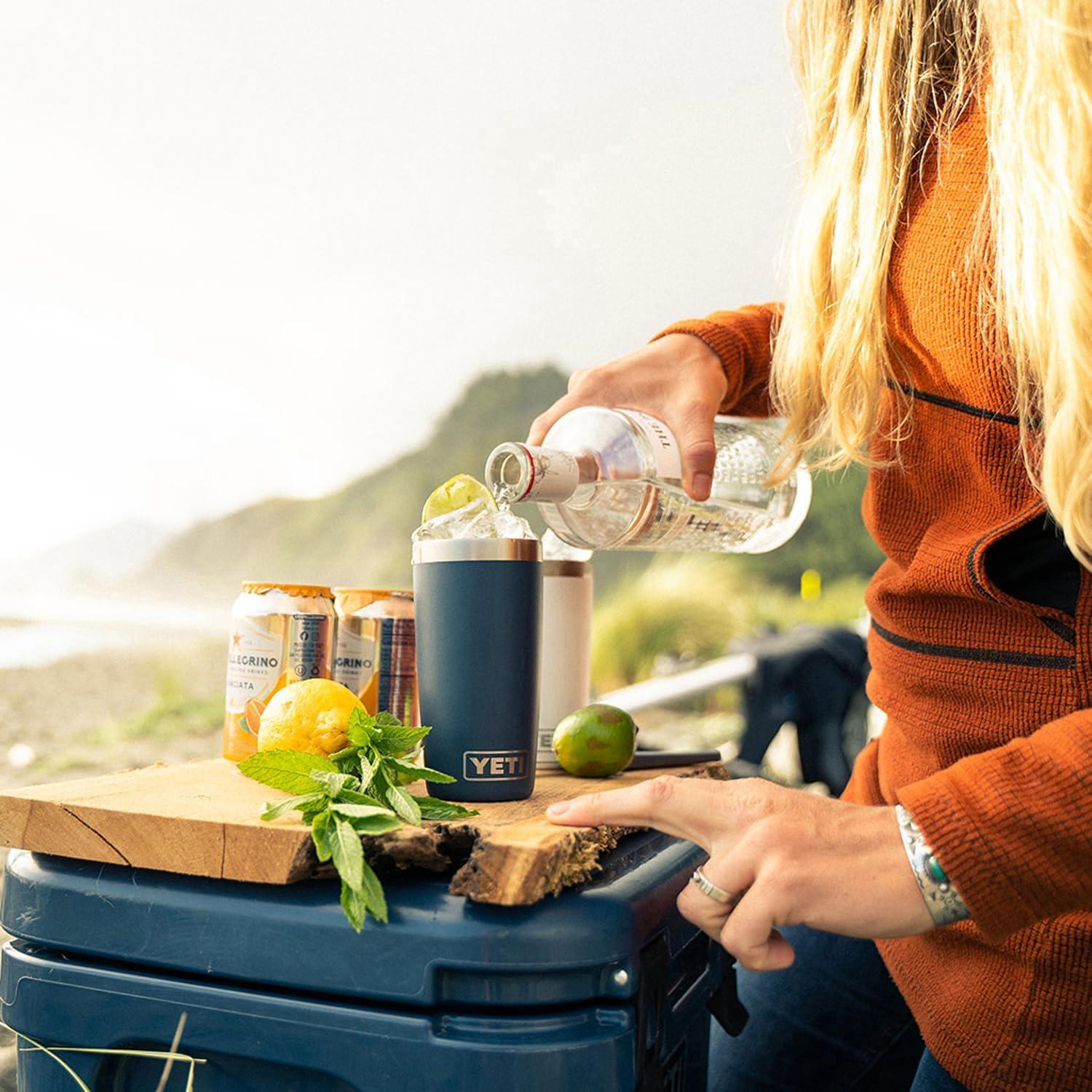 imageYETI Rambler 10 oz Tumbler Stainless Steel Vacuum Insulated with MagSlider Lid WhiteBlack Forest Green