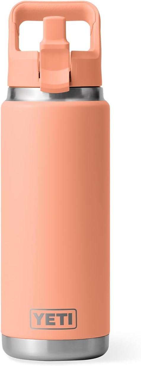 imageYETI Rambler 26 oz Bottle Vacuum Insulated Stainless Steel with Color Matching Straw CapLowcountry Peach