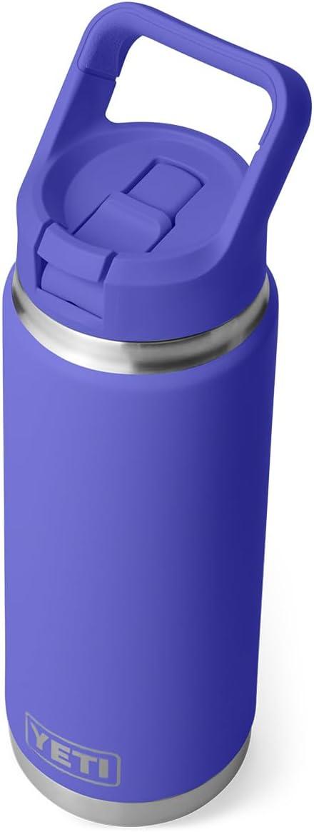 imageYETI Rambler 26 oz Bottle Vacuum Insulated Stainless Steel with Color Matching Straw CapUltramarine Violet