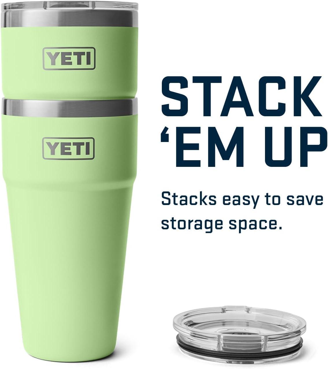 imageYETI Rambler 30 oz Stackable Tumbler Stainless Steel Vacuum Insulated with MagSlider LidKey Lime