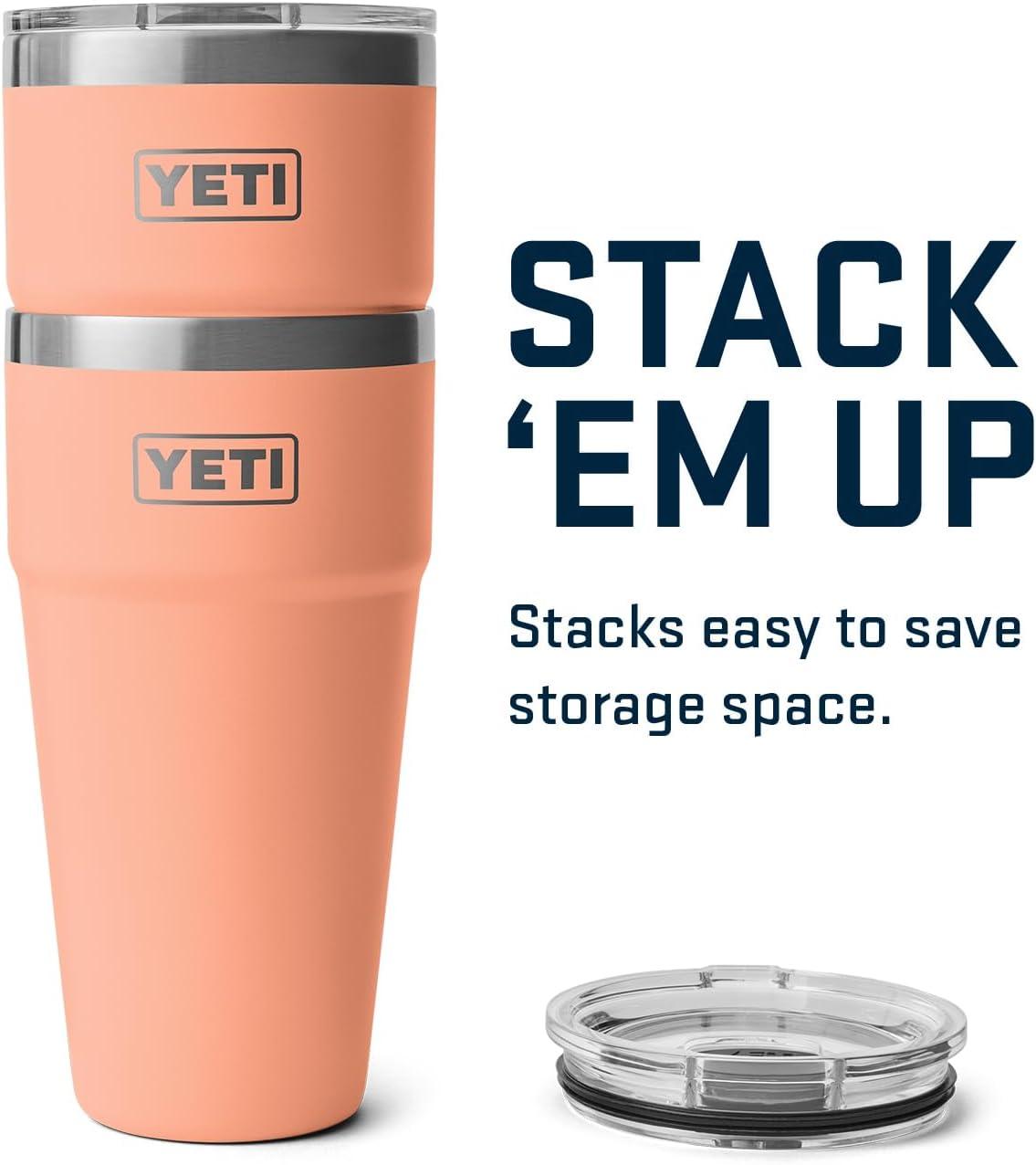 imageYETI Rambler 30 oz Stackable Tumbler Stainless Steel Vacuum Insulated with MagSlider LidLowcountry Peach