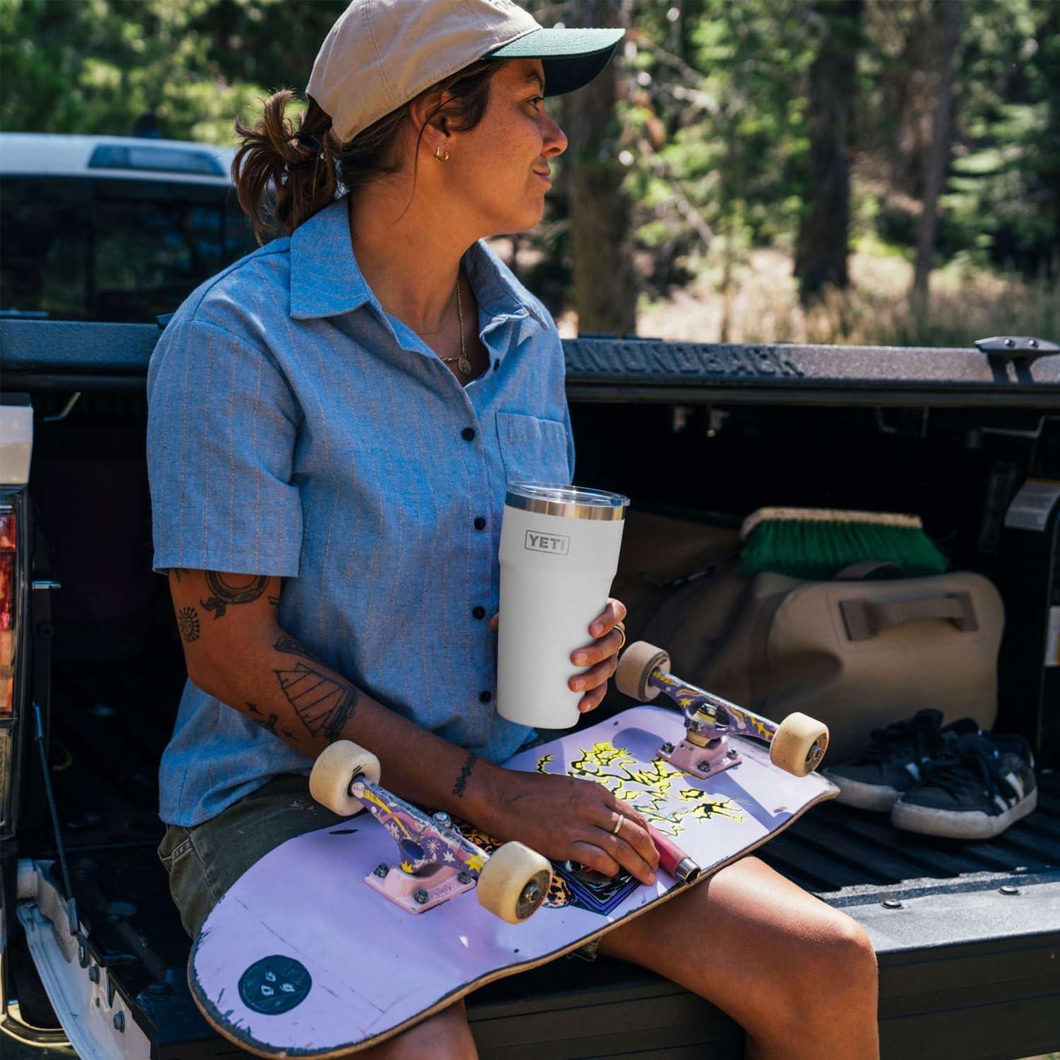 imageYETI Rambler 30 oz Stackable Tumbler Stainless Steel Vacuum Insulated with MagSlider LidLowcountry Peach