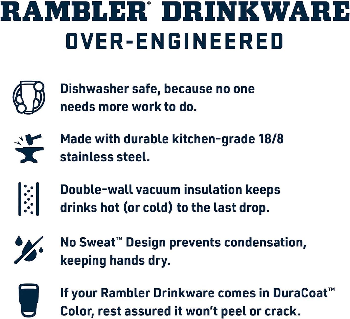 imageYETI Rambler 30 oz Stackable Tumbler Stainless Steel Vacuum Insulated with MagSlider LidNavy