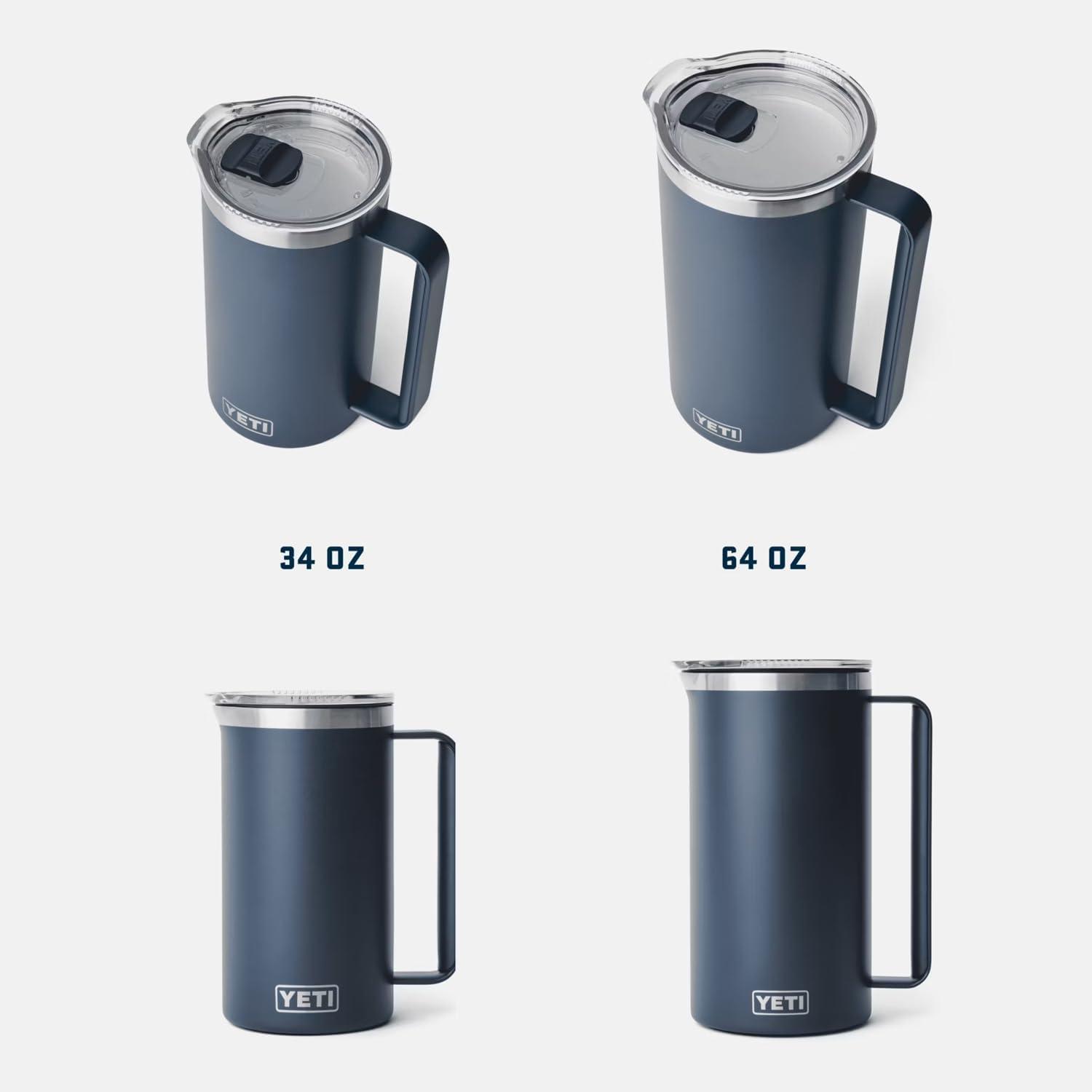 imageYETI Rambler 64 oz Pitcher Vacuum Insulated Stainless Steel with MagSlider Lid Tropical PinkNavy