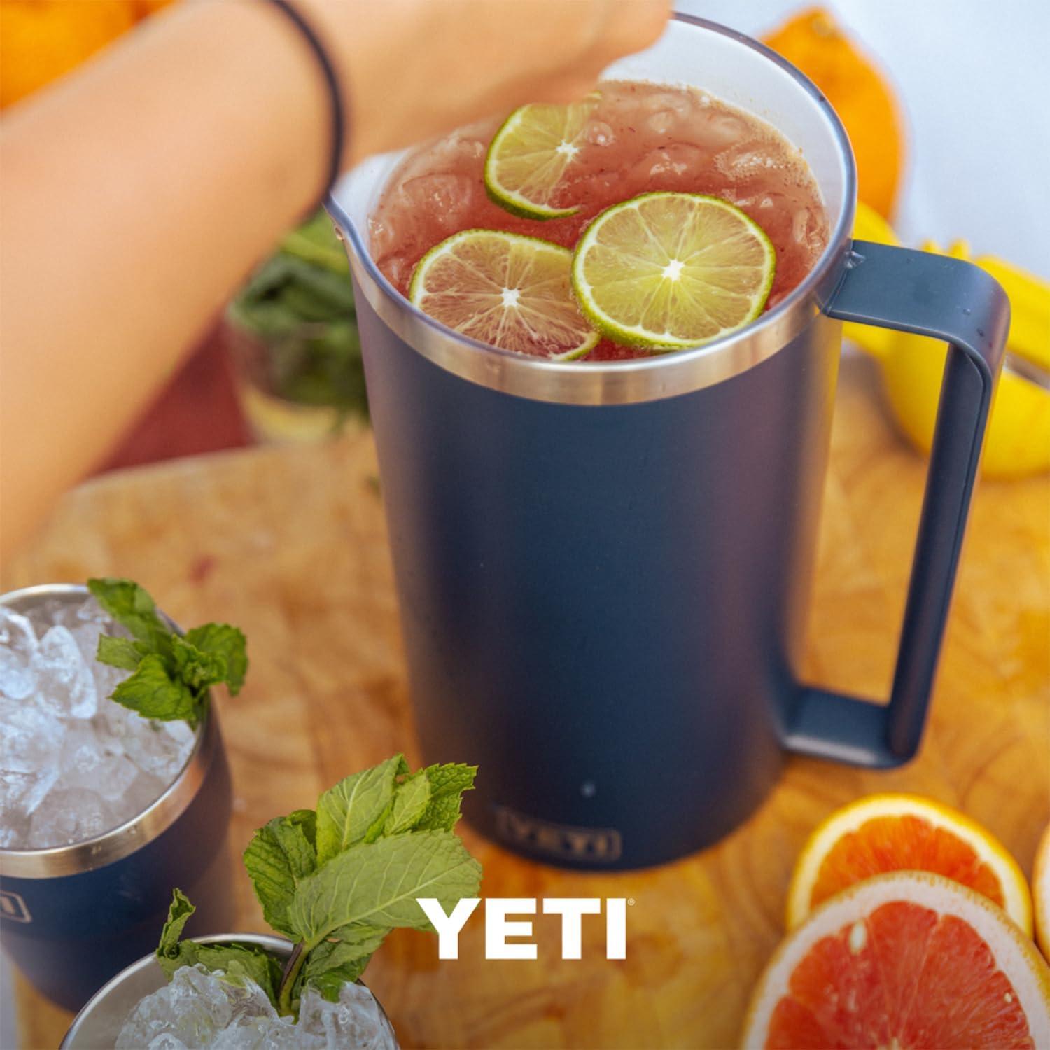 imageYETI Rambler 64 oz Pitcher Vacuum Insulated Stainless Steel with MagSlider Lid Tropical PinkNavy