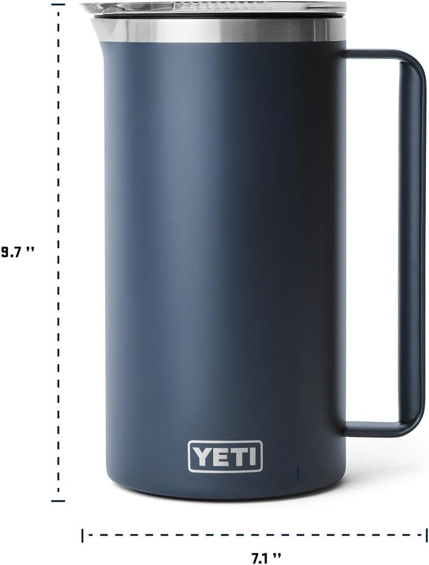 imageYETI Rambler 64 oz Pitcher Vacuum Insulated Stainless Steel with MagSlider Lid Tropical PinkNavy