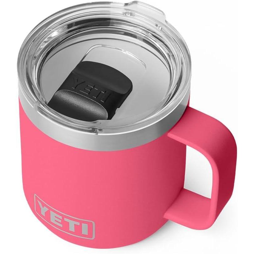 imageYETI Rambler 10 oz Ceramic Lined Stackable Mug Vacuum Insulated Stainless Steel with MagSlider Lid Tropical PinkTropical Pink