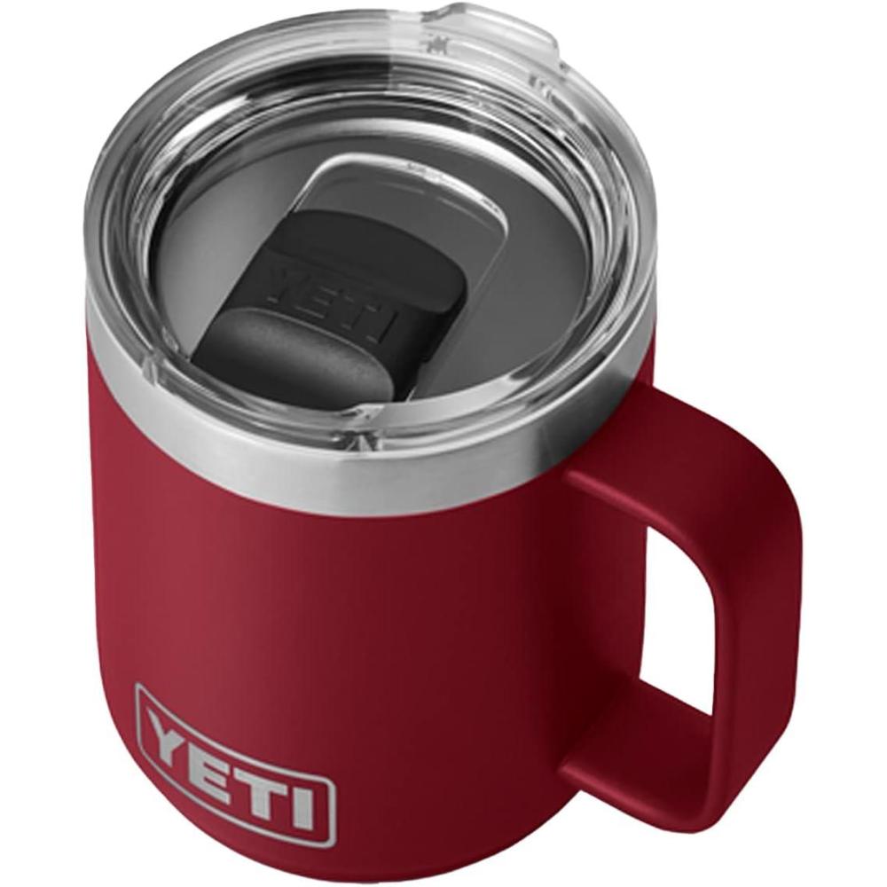 imageYETI Rambler 10 oz Stackable Mug Vacuum Insulated Stainless Steel with MagSlider Lid WhiteHarvest Red
