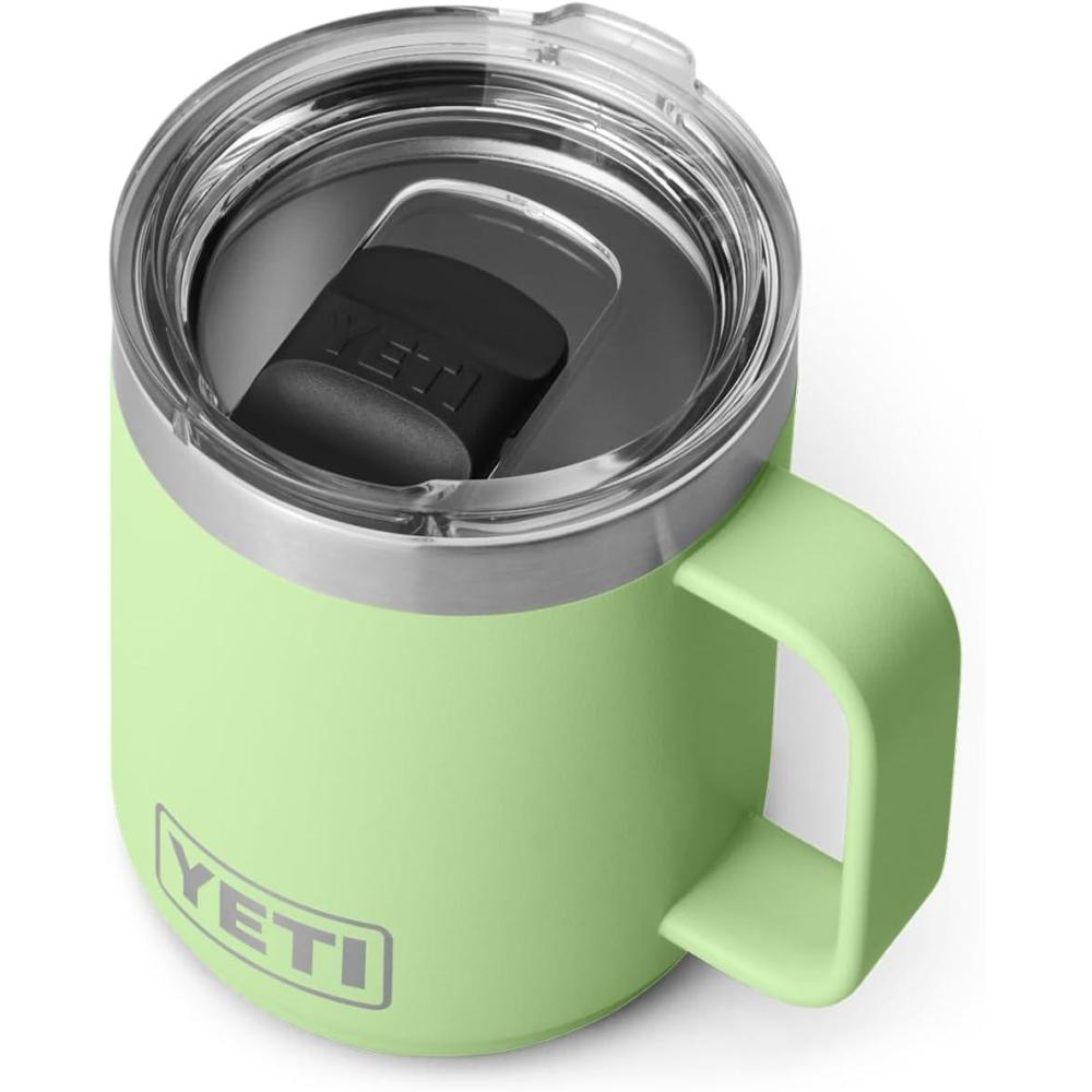 imageYETI Rambler 10 oz Stackable Mug Vacuum Insulated Stainless Steel with MagSlider Lid WhiteKey Lime