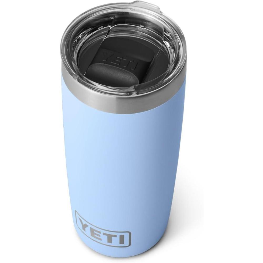 imageYETI Rambler 10 oz Tumbler Stainless Steel Vacuum Insulated with MagSlider Lid WhiteBig Sky Blue
