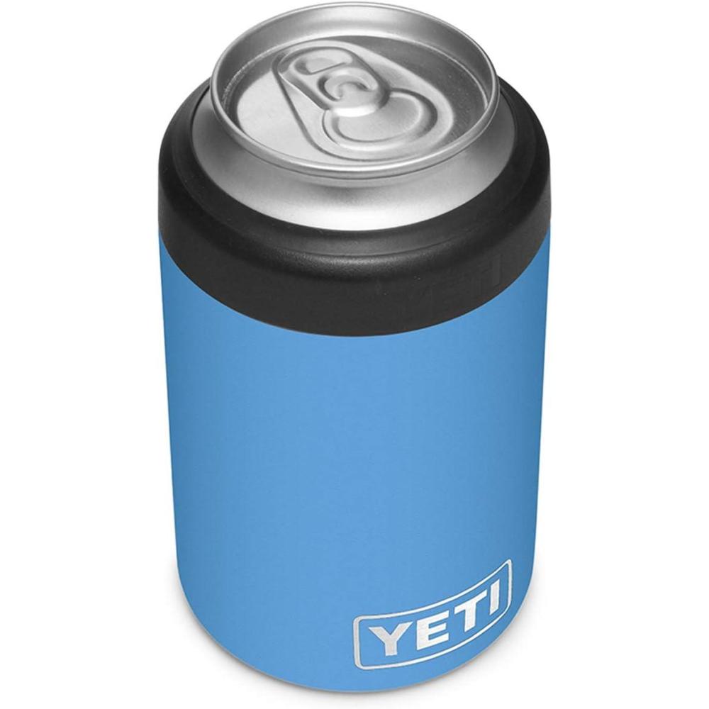 imageYETI Rambler 12 oz Colster Can Insulator for Standard Size Cans Stainless NO CAN INSERTPacific Blue