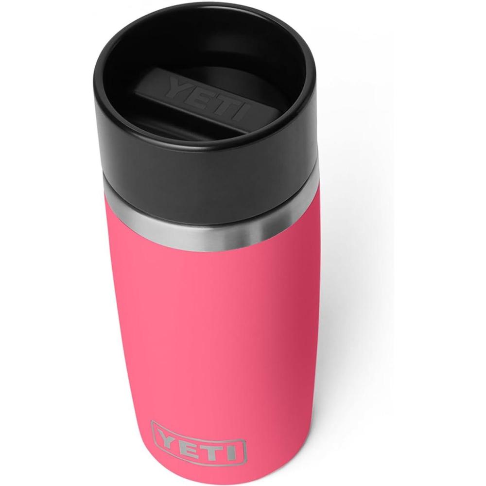 imageYETI Rambler 12 oz Travel Bottle Stainless Steel Vacuum Insulated with Leakproof Commuter Cap BlackTropical Pink