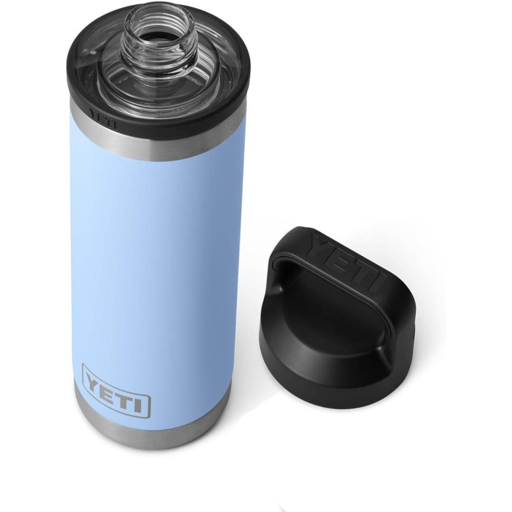 imageYETI Rambler 18 oz Bottle Vacuum Insulated Stainless Steel with Chug Cap WhiteBig Sky Blue