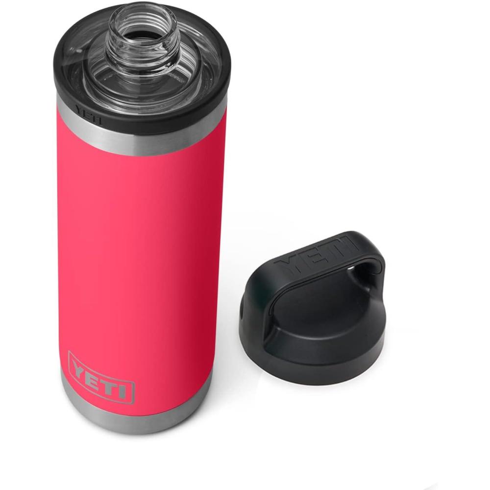 imageYETI Rambler 18 oz Bottle Vacuum Insulated Stainless Steel with Chug Cap WhiteBimini Pink