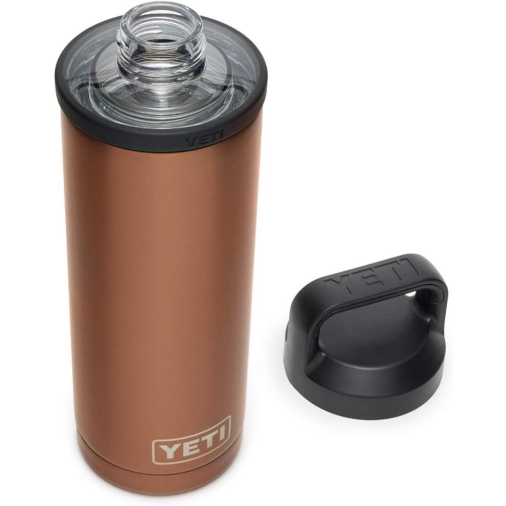 imageYETI Rambler 18 oz Bottle Vacuum Insulated Stainless Steel with Chug Cap WhiteCopper