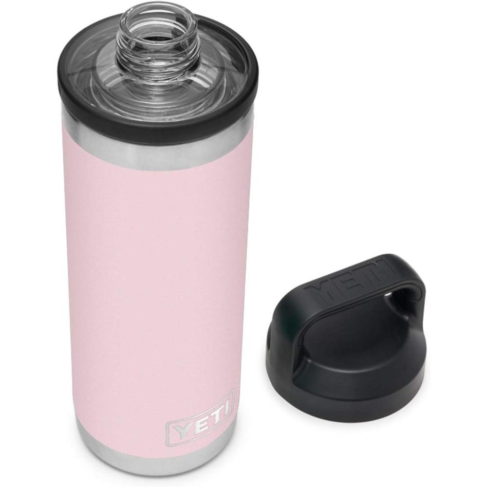 imageYETI Rambler 18 oz Bottle Vacuum Insulated Stainless Steel with Chug Cap WhiteIce Pink