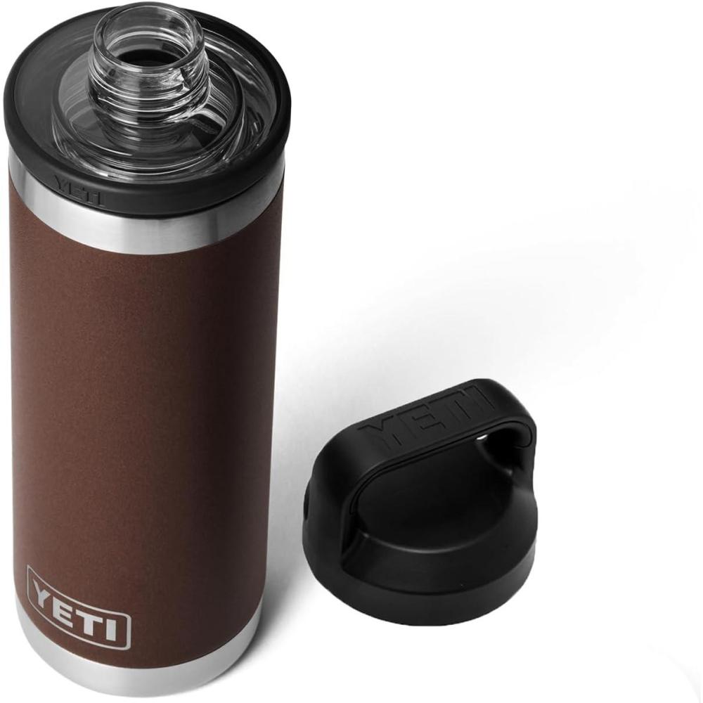 imageYETI Rambler 18 oz Bottle Vacuum Insulated Stainless Steel with Chug Cap WhiteWetlands Brown