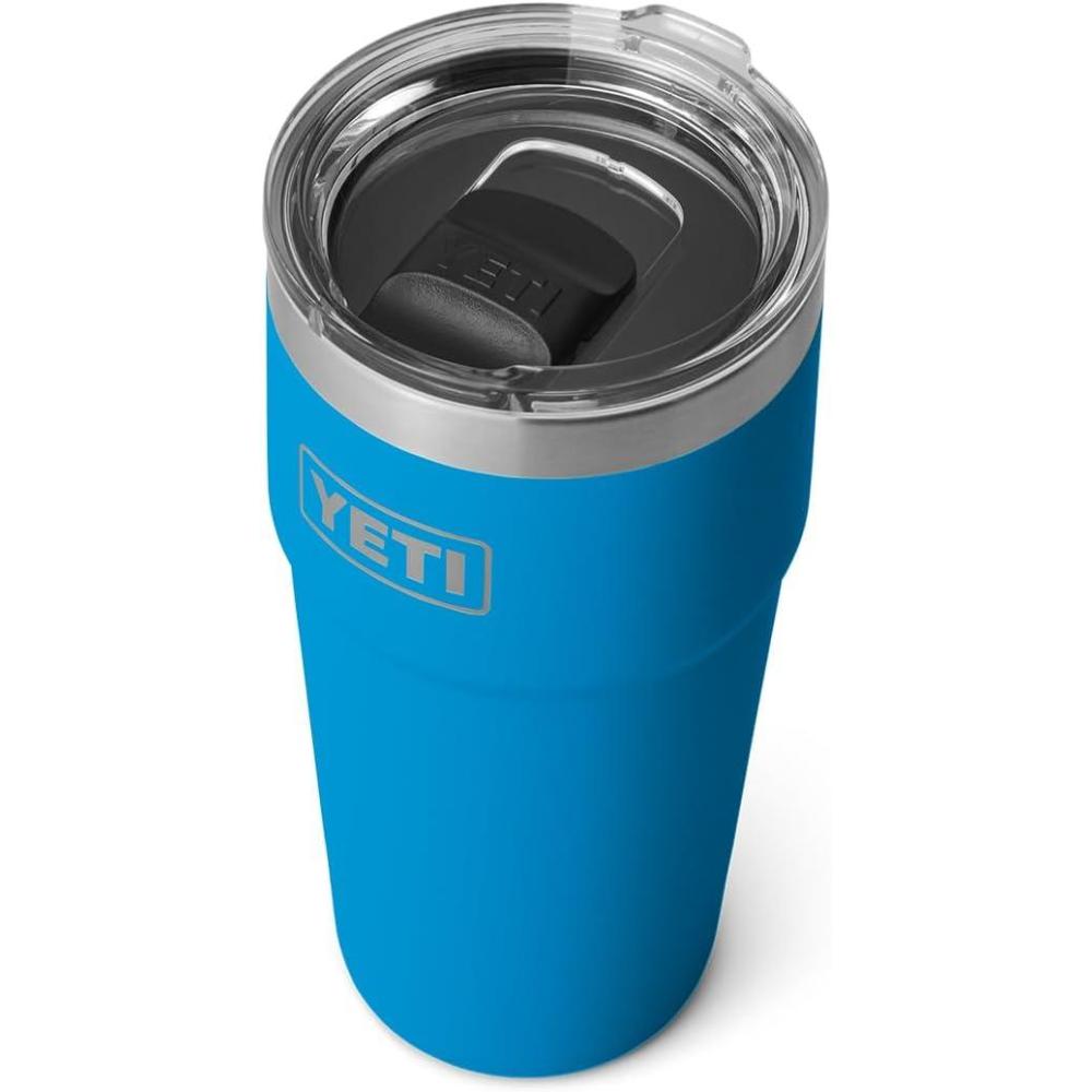 imageYETI Rambler 20 oz Stackable Tumbler Stainless Steel Vacuum Insulated with MagSlider LidBig Wave Blue