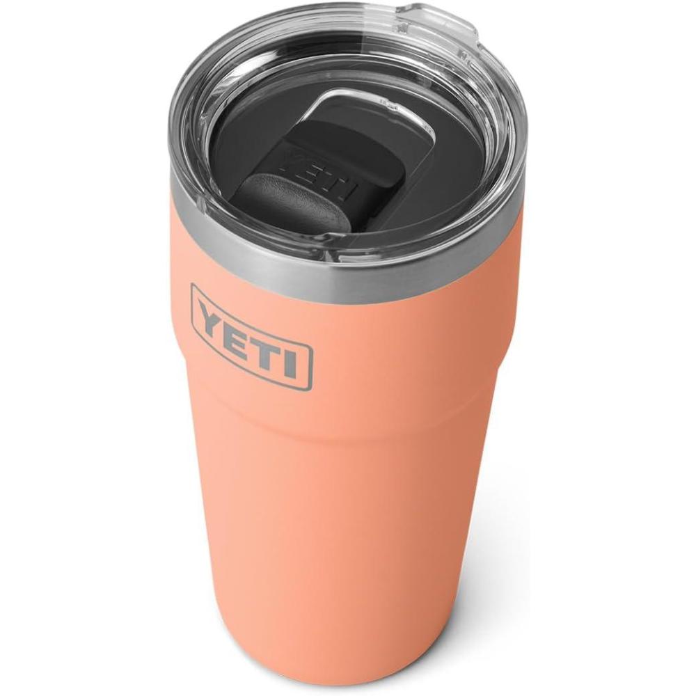 imageYETI Rambler 20 oz Stackable Tumbler Stainless Steel Vacuum Insulated with MagSlider LidLowcountry Peach