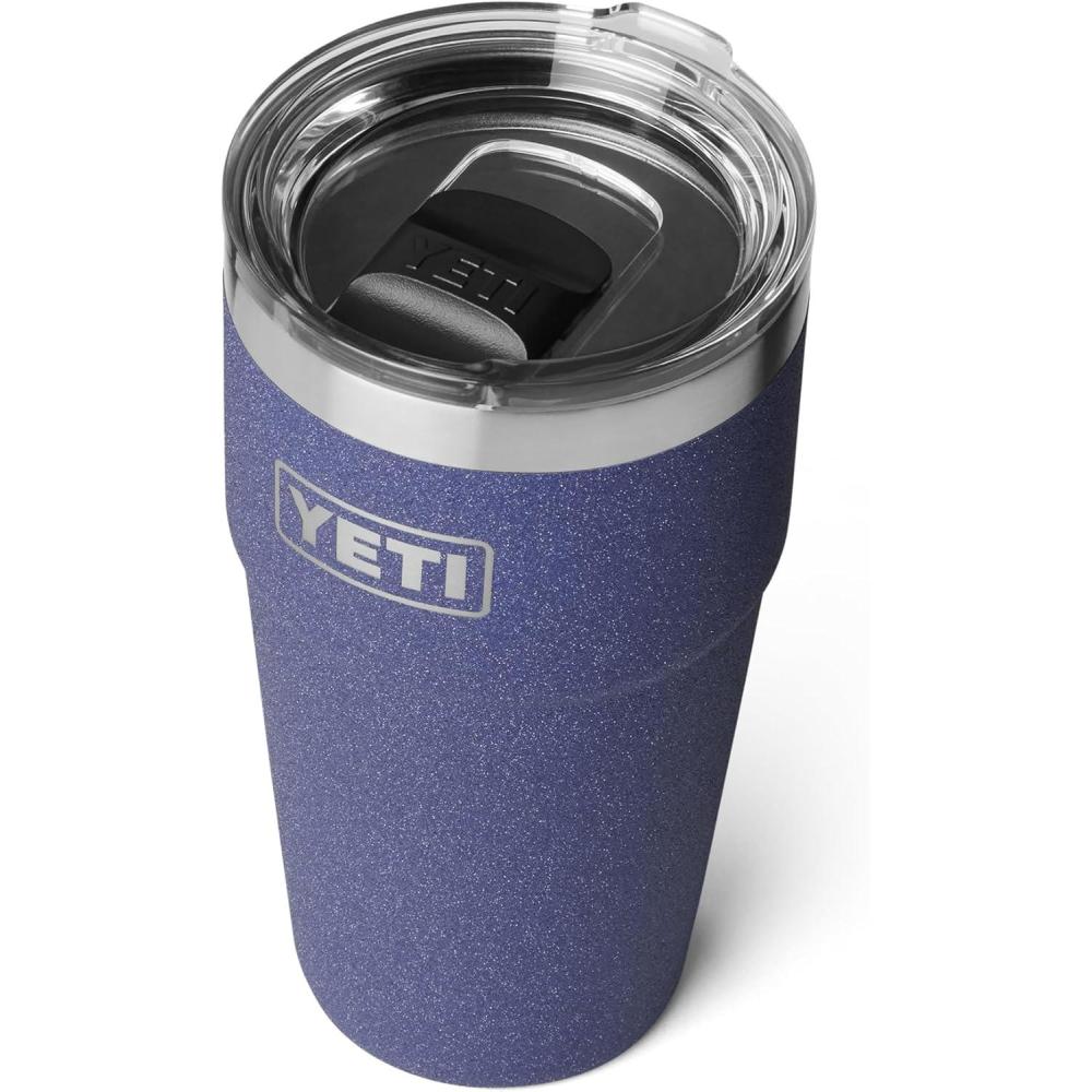 imageYETI Rambler 20 oz Stackable Tumbler Stainless Steel Vacuum Insulated with MagSlider LidMoon Dust  Textured