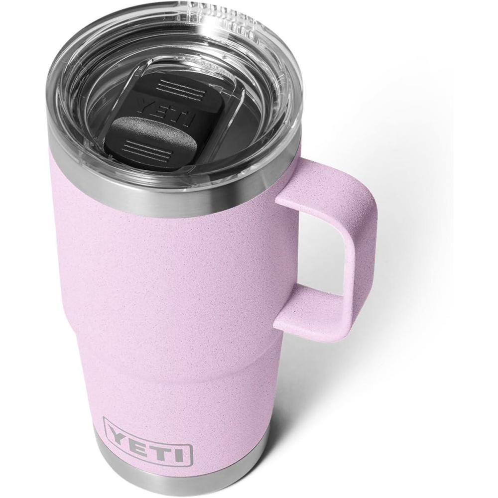 imageYETI Rambler 20 oz Travel Mug Stainless Steel Vacuum Insulated with Stronghold LidCherry Blossom  Textured