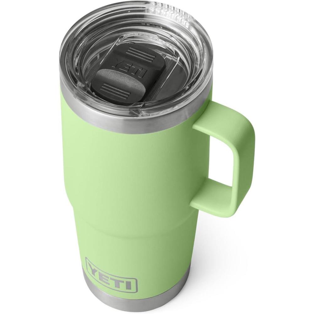 imageYETI Rambler 20 oz Travel Mug Stainless Steel Vacuum Insulated with Stronghold LidKey Lime