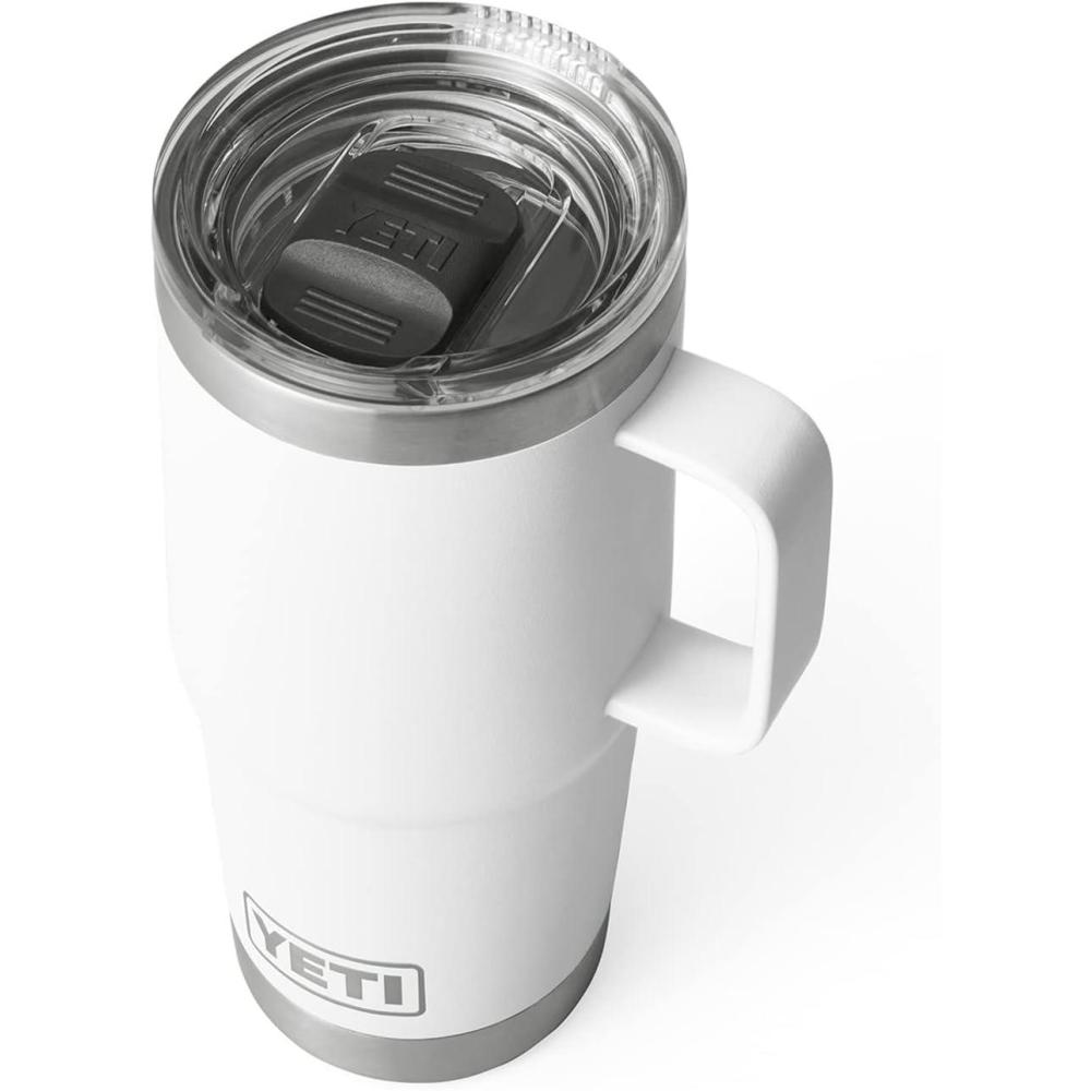 imageYETI Rambler 20 oz Travel Mug Stainless Steel Vacuum Insulated with Stronghold LidWhite