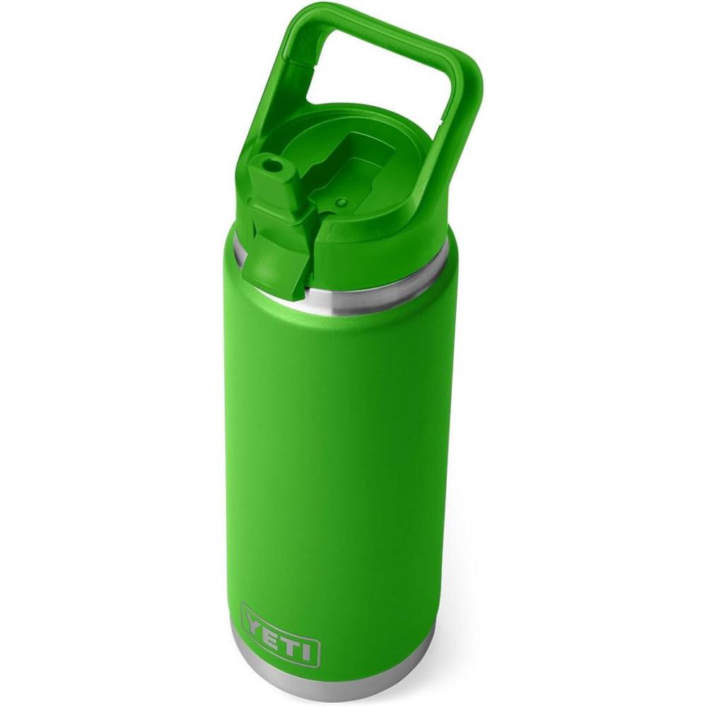 imageYETI Rambler 26 oz Bottle Vacuum Insulated Stainless Steel with Color Matching Straw CapCanopy Green