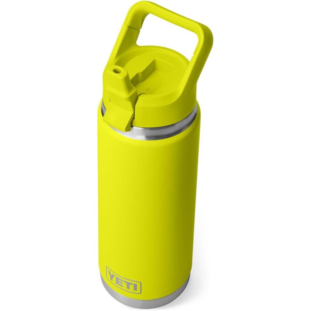 imageYETI Rambler 26 oz Bottle Vacuum Insulated Stainless Steel with Color Matching Straw CapFirefly Yellow