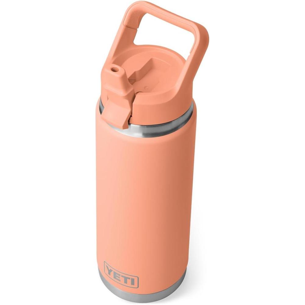 imageYETI Rambler 26 oz Bottle Vacuum Insulated Stainless Steel with Color Matching Straw CapLowcountry Peach