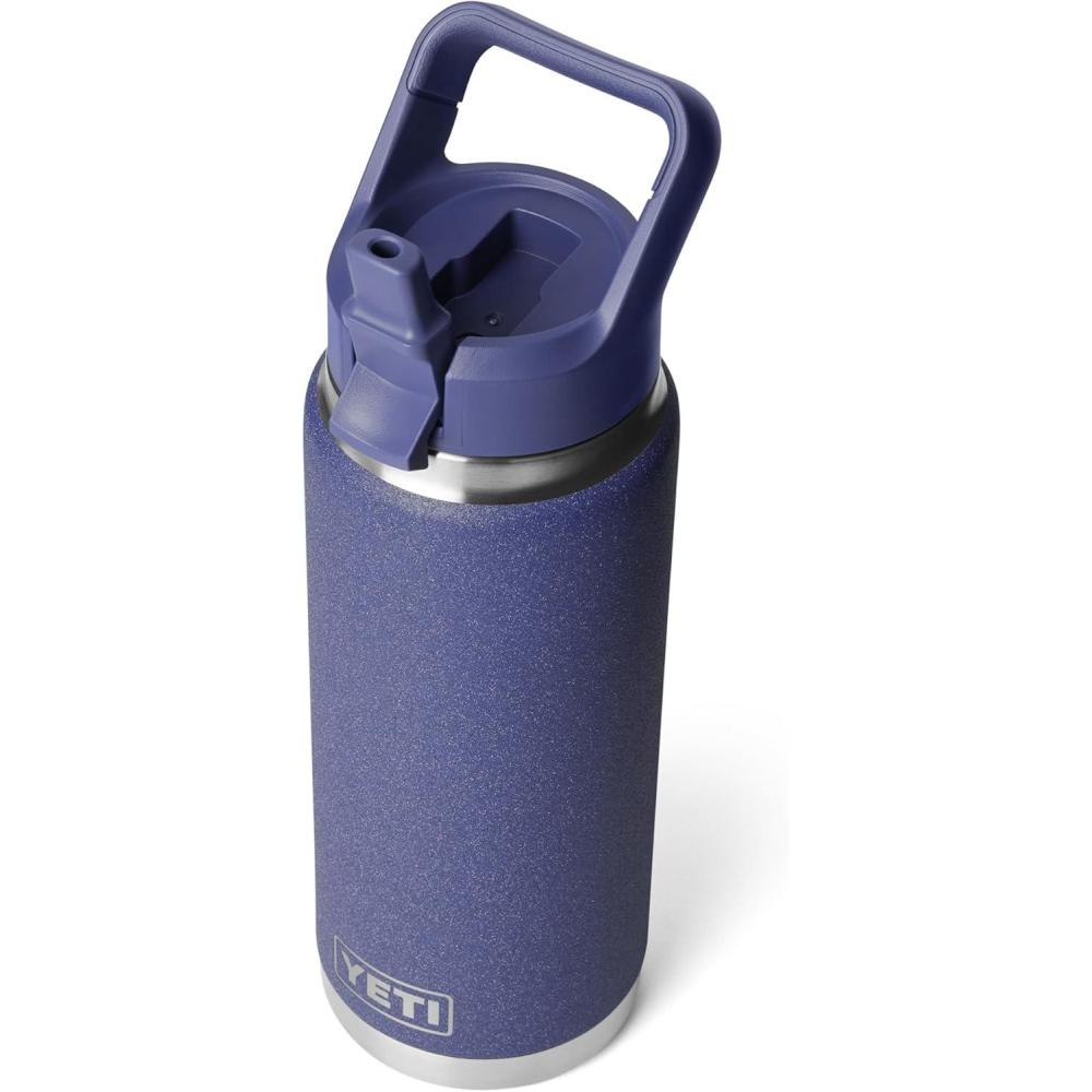 imageYETI Rambler 26 oz Bottle Vacuum Insulated Stainless Steel with Color Matching Straw CapMoon Dust  Textured