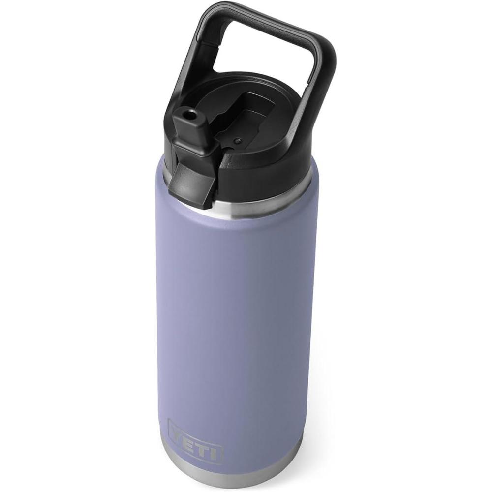 imageYETI Rambler 26 oz Bottle Vacuum Insulated Stainless Steel with Straw Cap WhiteCosmic Lilac