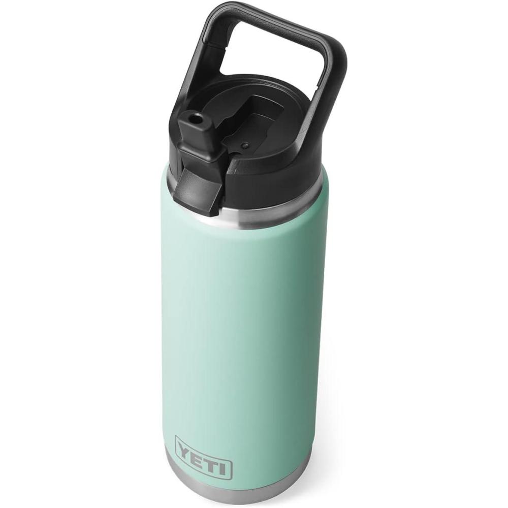 imageYETI Rambler 26 oz Bottle Vacuum Insulated Stainless Steel with Straw Cap WhiteSeafoam